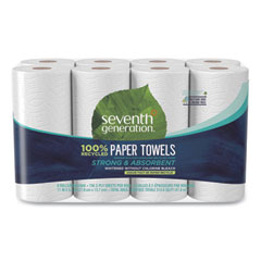 100% Recycled Paper Kitchen Towel Rolls, 2-Ply, 11 x 5.4 Sheets, 156 Sheets/RL, 8 RL/PK