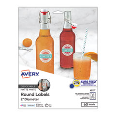White Dissolvable Labels w/ Sure Feed, 2