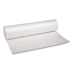 Recycled Low-Density Polyethylene Can Liners, 45 gal, 1.1 mil, 40" x 46", Clear, 10 Bags/Roll, 10 Rolls/Carton