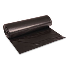 Recycled Low-Density Polyethylene Can Liners, 45 gal, 1.6 mil, 40" x 46", Black, 10 Bags/Roll, 10 Rolls/Carton