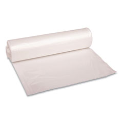 Recycled Low-Density Polyethylene Can Liners, 33 gal, 1.1 mil, 33" x 39", Clear, 10 Bags/Roll, 10 Rolls/Carton