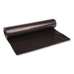 Recycled Low-Density Polyethylene Can Liners, 45 gal, 1.2 mil, 40" x 46", Black, 10 Bags/Roll, 10 Rolls/Carton