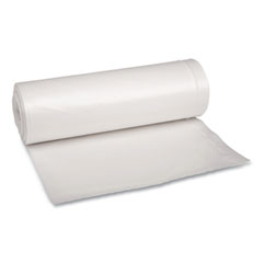 Recycled Low-Density Polyethylene Can Liners, 60 gal, 1.75 mil, 38" x 58", Clear, 10 Bags/Roll, 10 Rolls/Carton