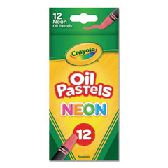 Neon Oil Pastels, 12 Assorted Colors, 12/Pack