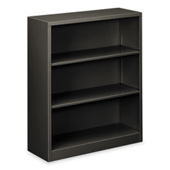 HON Brigade Steel Bookcase | 3 Shelves | 34-1/2"W | Charcoal Finish