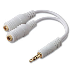 Speaker and Headphone Splitter, White