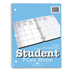 Student Plan Book, 40-Weeks: Six-Subject Day, Blue/White Cover, (100) 11 x 8.5 Sheets