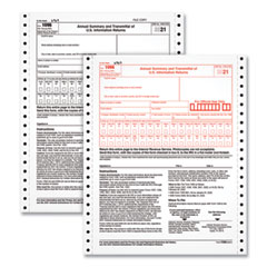 1096 Tax Form for Dot Matrix Printers, Fiscal Year: 2023, Two-Part Carbonless, 8 x 11, 10 Forms Total