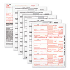 1099-NEC Tax Forms, Fiscal Year: 2023, Five-Part Carbonless, 8.5 x 3.5, 3 Forms/Sheet, 50 Forms Total