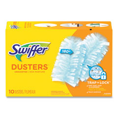 Dusters Refill, Dust Lock Fiber, Unscented, Light Blue, 10/Box