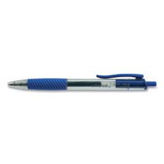 Comfort Grip Gel Pen, Retractable, Medium 0.7 mm, Blue Ink, Clear/Blue Barrel, Dozen