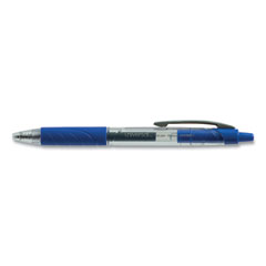 Comfort Grip Gel Pen, Retractable, Medium 0.7 mm, Blue Ink, Clear/Blue Barrel, 36/Pack