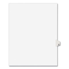 Preprinted Legal Exhibit Side Tab Index Dividers, Avery Style, 10-Tab, 17, 11 x 8.5, White, 25/Pack, (1017)