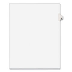 Preprinted Legal Exhibit Side Tab Index Dividers, Avery Style, 10-Tab, 30, 11 x 8.5, White, 25/Pack, (1030)