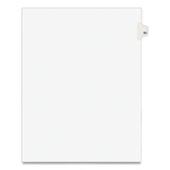 Preprinted Legal Exhibit Side Tab Index Dividers, Avery Style, 10-Tab, 53, 11 x 8.5, White, 25/Pack, (1053)