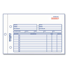 Invoice Book, Two-Part Carbonless, 5.5 x 7.88, 50 Forms Total