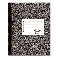 Composition Book, Medium/College Rule, Black Marble Cover, (80) 11 x 8.38 Sheets