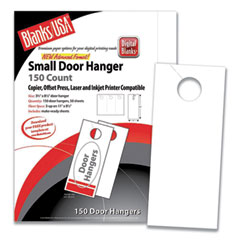 Small Micro-Perforated Door Hangers, 67 lb, 8.5 x 11, White, 3 Hangers/Sheet, 50 Sheets/Pack
