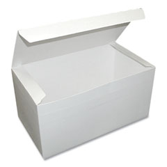 Tuck-Top One-Piece Paperboard Take-Out Box, 9 x 5 x 3, White, Paper, 250/Carton