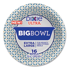 Heavy-Duty Big Bowls, 34 oz, Multicolor, 16/Pack