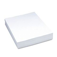 Composition Paper, 8.5 x 11, Wide/Legal Rule, 500/Pack