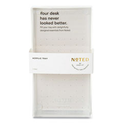 Acrylic Pen Tray, Holds 3 x 3 Note Pad, 3.5 x 6.5, Clear