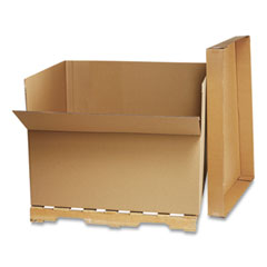 Gaylord Boxes, Double Wall Construction, Half Slotted Container, 48 x 40 x 36, Brown Kraft