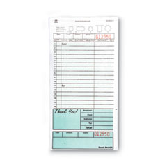 Guest Check Book, Two-Part Carbonless, 4.2 x 8.6, 1/Page, 50 Forms/Book, 50 Books/Carton