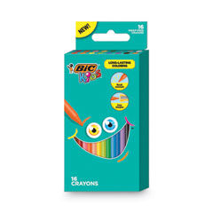 CRAYON,BIC KIDS 16CT,AST