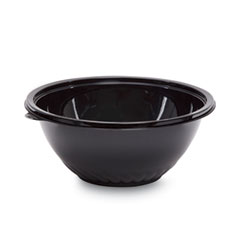 Caterline Pack n' Serve Plastic Bowl, 160 oz, 12" Diameter x 5"h, Black, 25/Carton