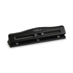 11-Sheet Commercial Adjustable Desktop Two- to Three-Hole Punch, 9/32" Holes, Black