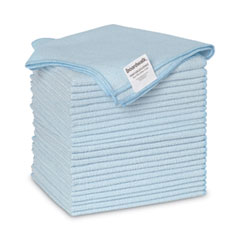 Microfiber Cleaning Cloths, 16 x 16, Blue, 24/Pack