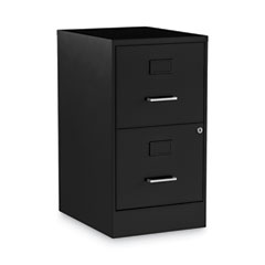 Soho Vertical File Cabinet, 2 Drawers: File/File, Letter, Black, 14