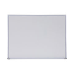 Melamine Dry Erase Board with Aluminum Frame, 24 x 18, White Surface, Anodized Aluminum Frame