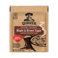 Instant Oatmeal, Maple and Brown Sugar, 1.51 oz Packet, 40/Carton, Ships in 1-3 Business Days