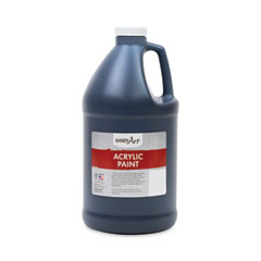 Acrylic Paint, Black, 64 oz Bottle