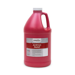 Acrylic Paint, Red, 64 oz Bottle