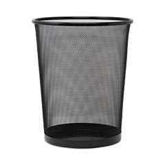 Mesh Wastebasket, 18 qt, Steel Mesh, Black