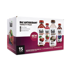 Antioxidant Infused Beverage, Variety Pack, 18 oz Bottle, 15/Box, Delivered in 1-4 Business Days