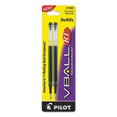 Refill for Pilot VBall and VBall RT Rolling Ball Pens, Fine Point, Black Ink, 2/Pack