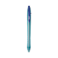 ReVolution Ocean Bound Ballpoint Pen, Retractable, Medium 1 mm, Blue Ink, Translucent Blue Barrel, Dozen