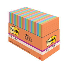 Pads in Energy Boost Collection Colors, Note Ruled, 4" x 6", 45 Sheets/Pad, 24 Pads/Pack