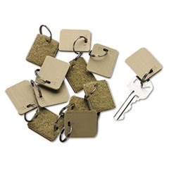 Extra Blank Hook and Loop Tags, Security-Backed, 1.13 x 1, Beige, 12/Pack