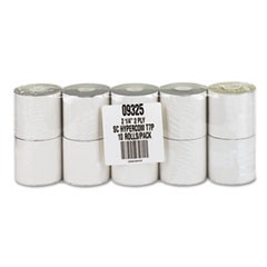 Impact Printing Carbonless Paper Rolls, 2.25" x 70 ft, White/Canary, 10/Pack