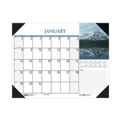 Earthscapes Scenic Desk Pad Calendar, Scenic Photos, 18.5 x 13, White Sheets, Black Binding/Corners,12-Month (Jan-Dec): 2024