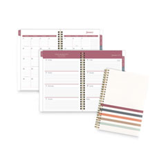 Blake Weekly/Monthly Planner, Blake Bold Stripe Artwork, 8.5 x 5.5, Cream/Blue/Brown Cover, 12-Month (Jan to Dec): 2023