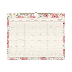 Badge Floral Wall Calendar, Badge Floral Artwork, 15 x 12, White/Multicolor Sheets, 12-Month (Jan to Dec): 2023