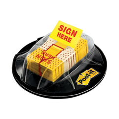 Post-it® Sign Here Flags in Desk Grip Dispenser