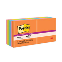 Pads in Energy Boost Collection Colors, 3" x 3", 90 Sheets/Pad, 12 Pads/Pack