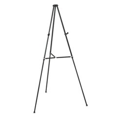 Lightweight Telescoping Tripod Easel, Adjusts 38" to 66" High, Aluminum, Black